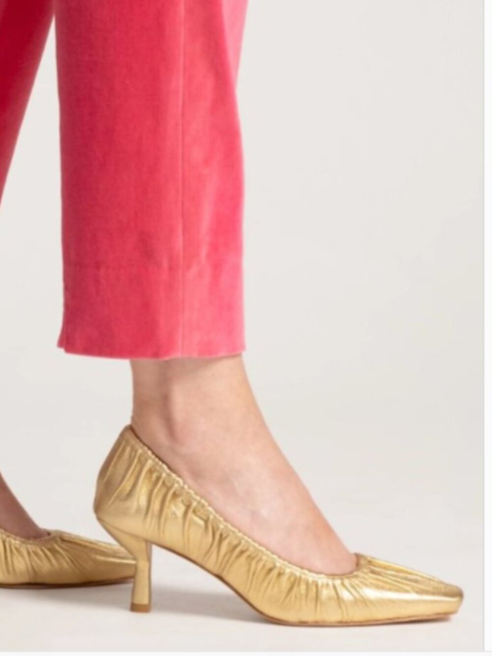 Frances Valentine Britta Pump — Platino Metallic Leather, 7.5B